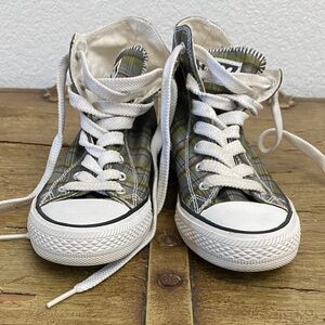 FISZ Plaid High Top Canvas Sneakers EU 38 US 7–7.5 Like New